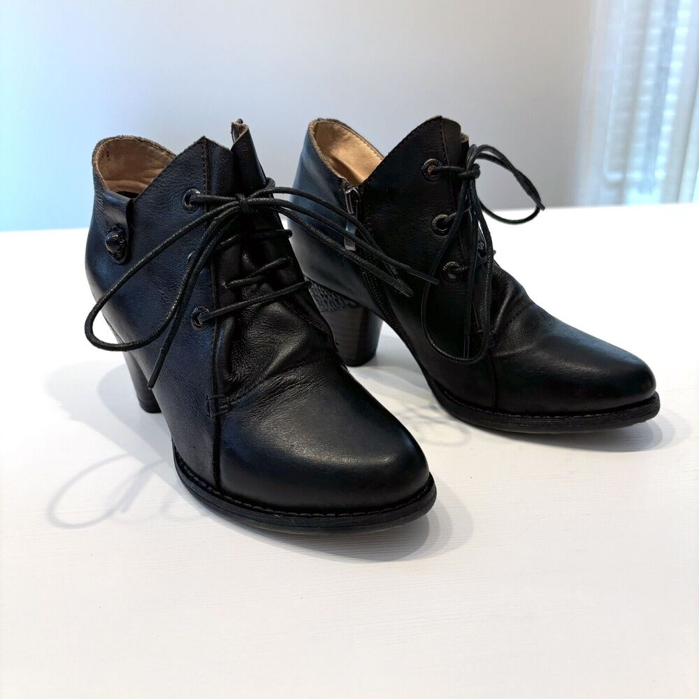 L’Artiste Women's Spring Step Juliane Black Ankle Boot Heels Steampunk 35‎ / 5